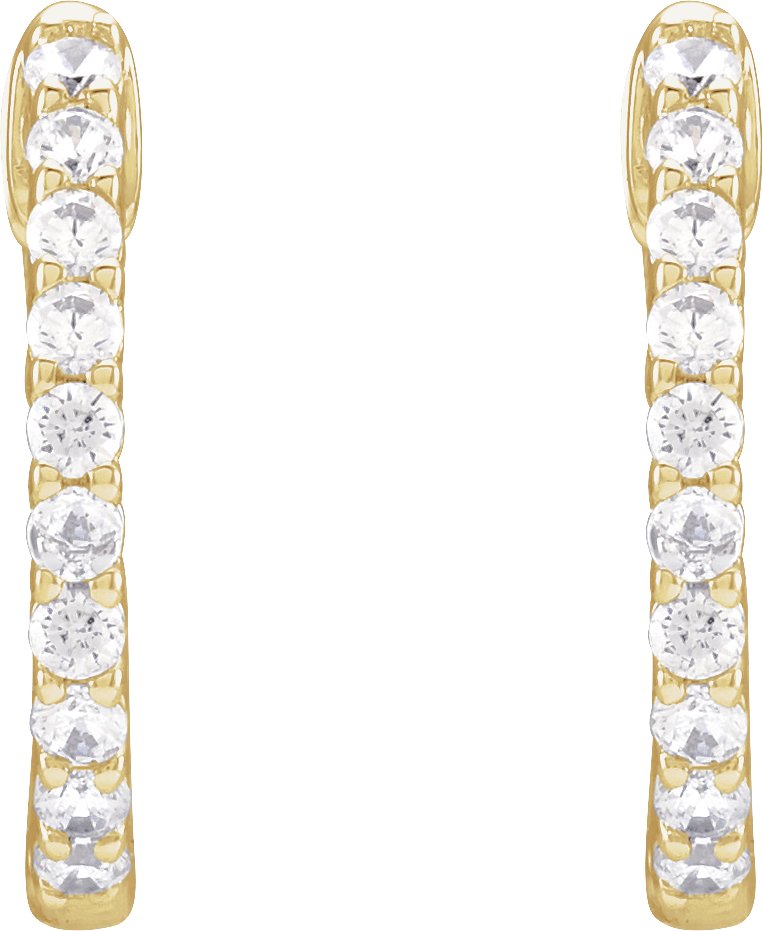 Inside-Outside Hoop Earrings - Natural Diamond