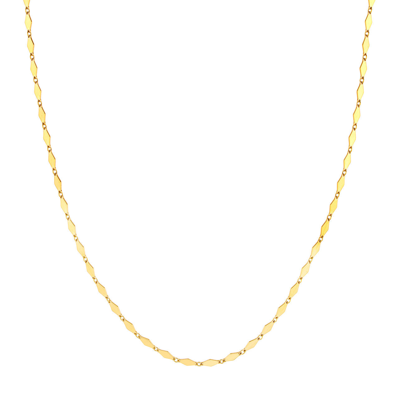 Diamond-Shaped Flat Link Chain