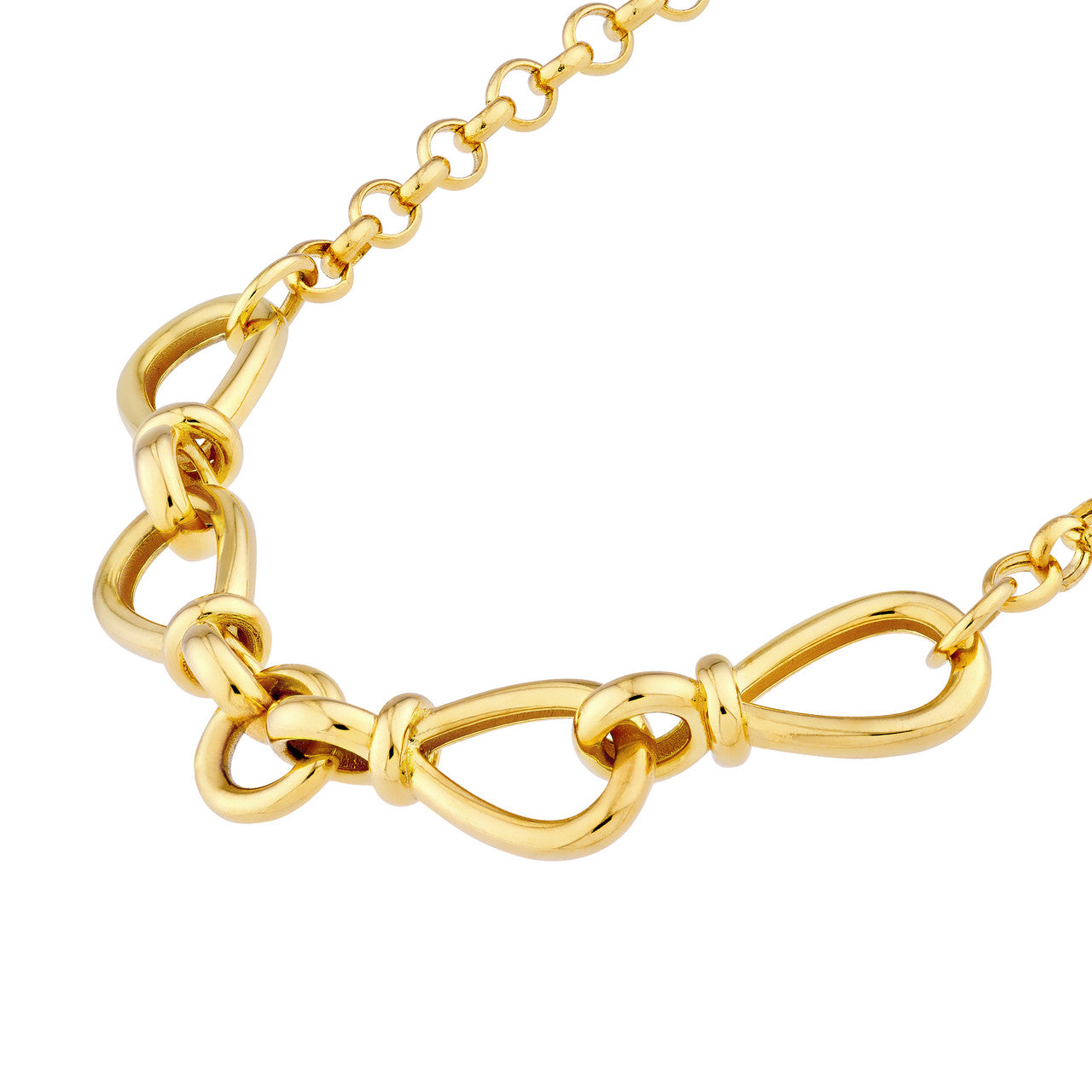 Adjustable Gold Teardrop Link Bracelet