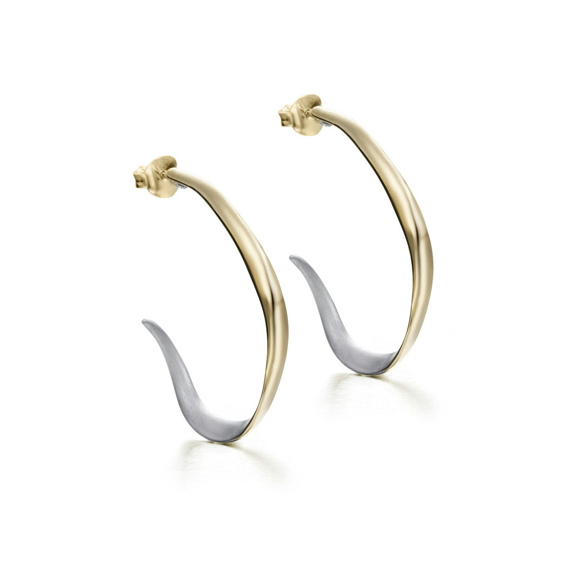Silver 2-tone Earrings