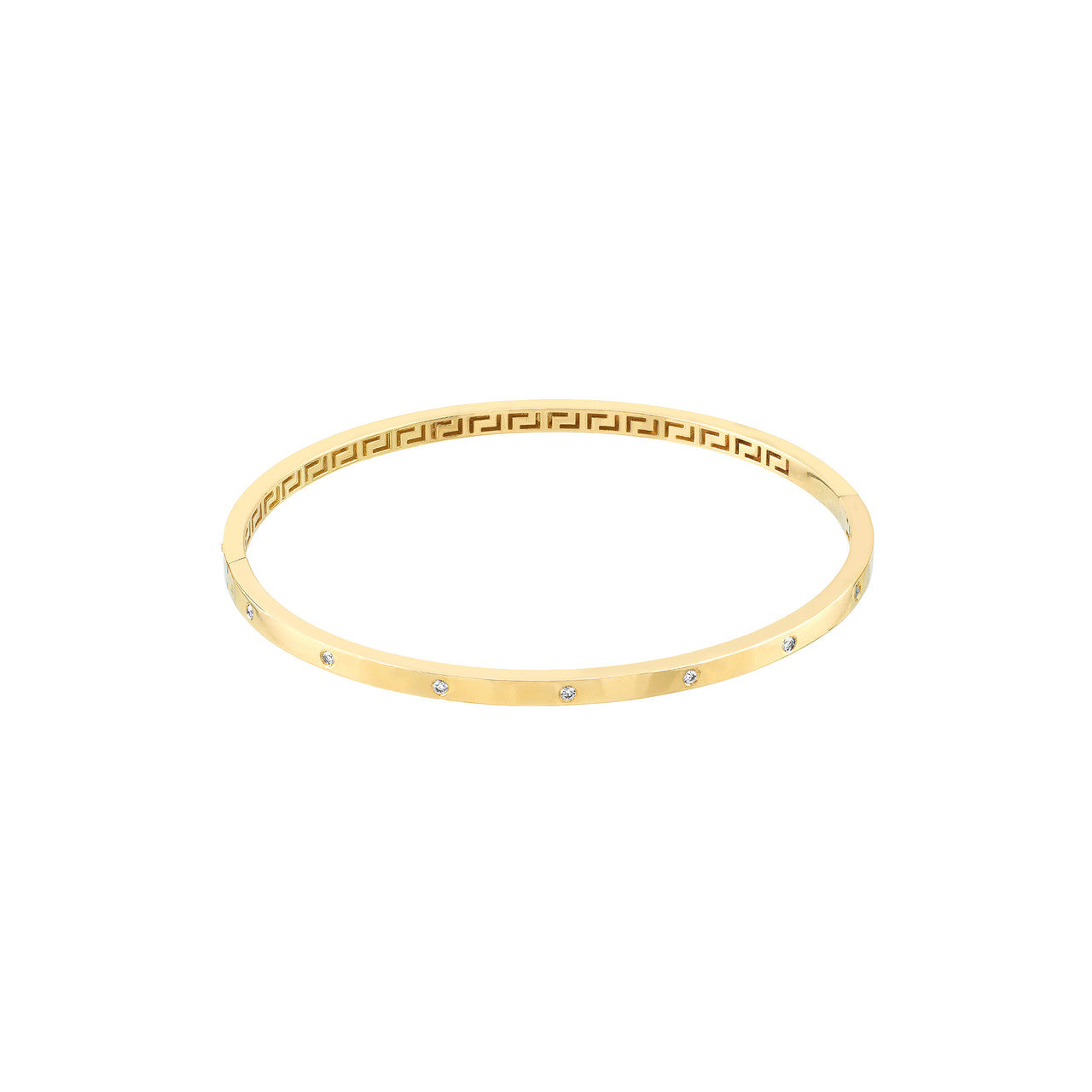 Diamond Square Tube Bangle Bracelet