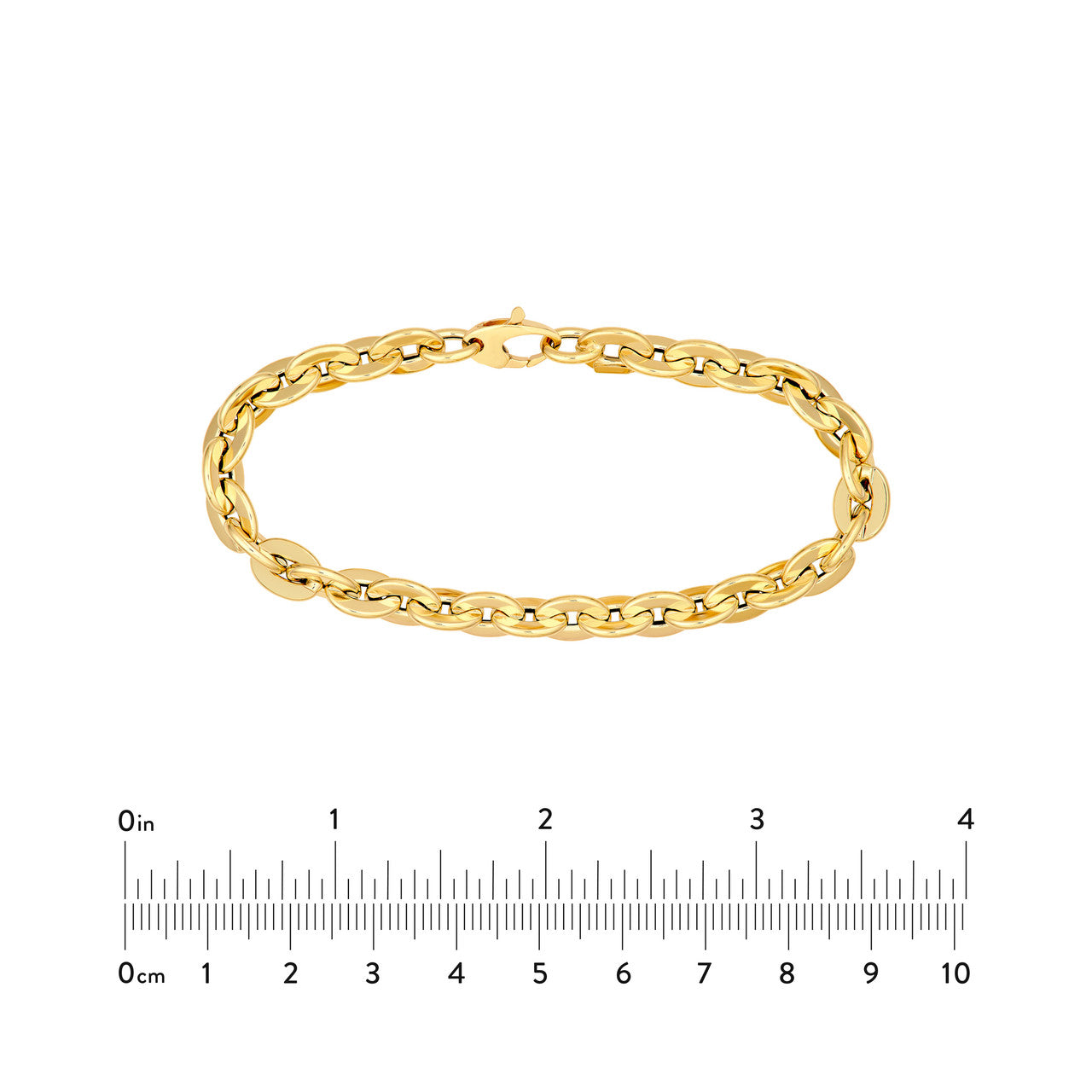 Gold Oval Link Bracelet
