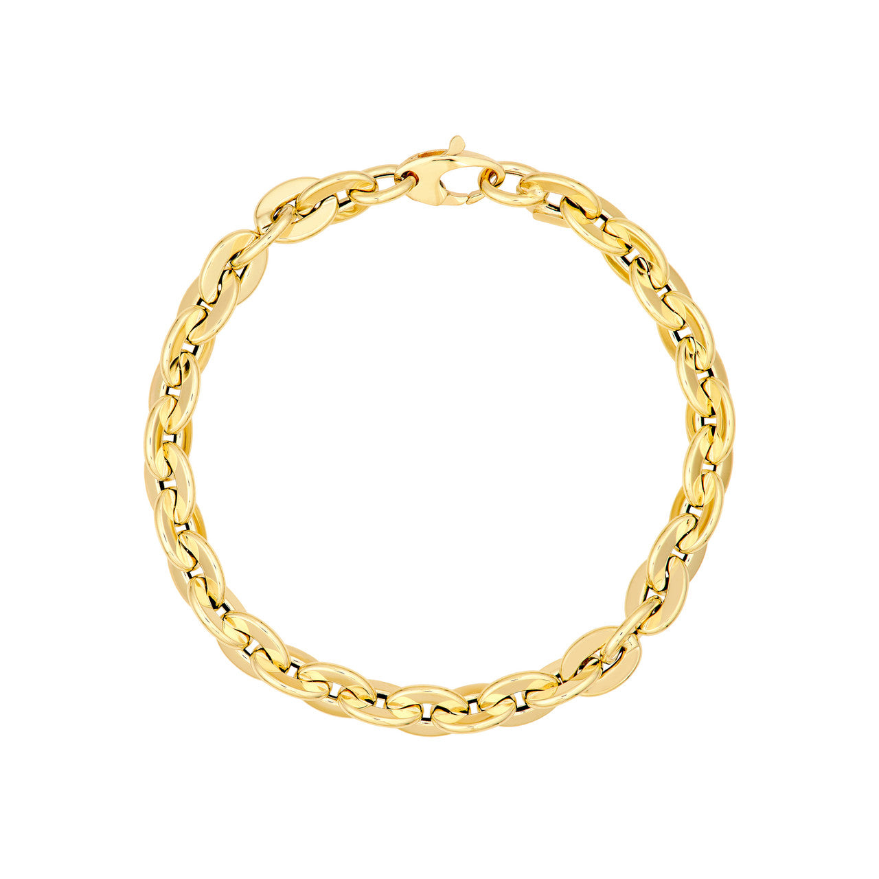 Gold Oval Link Bracelet