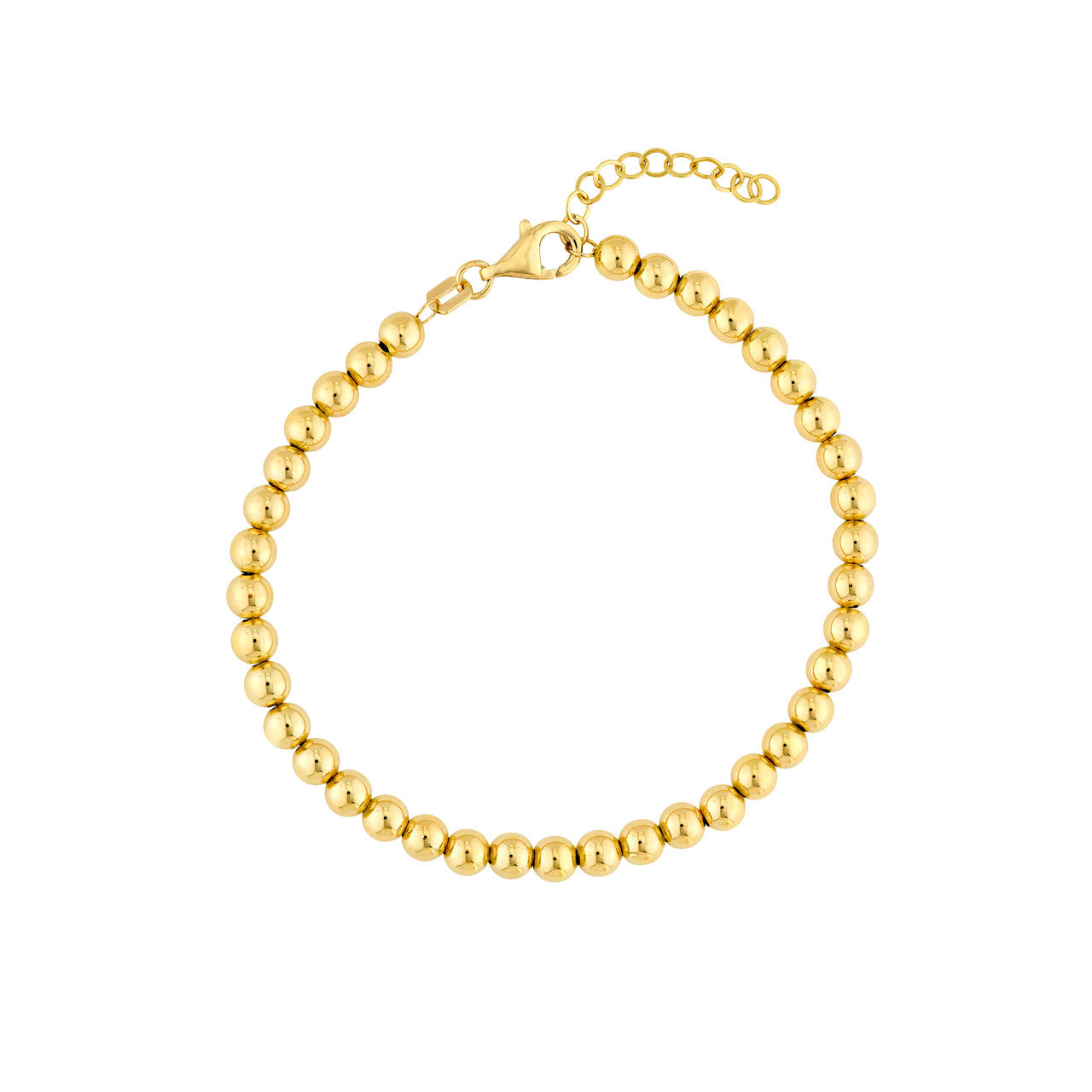 Adjustable Beaded Gold Bracelet