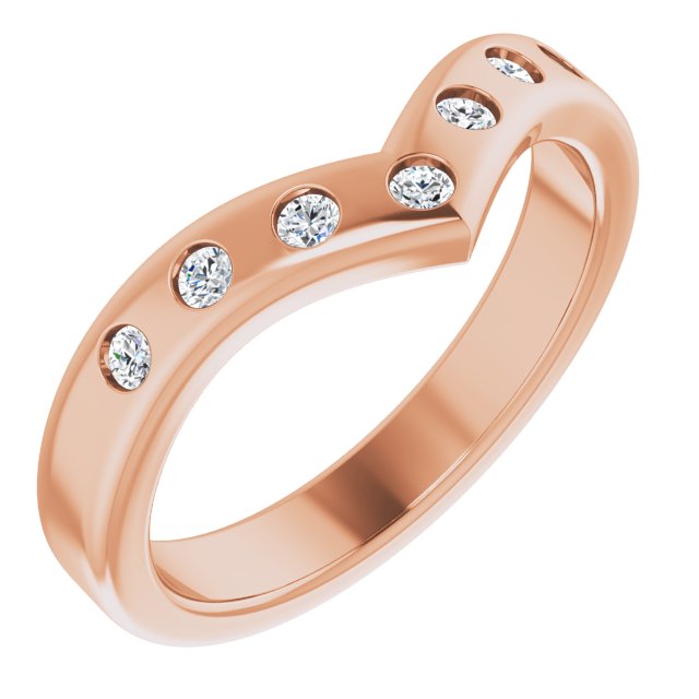 Constellation Promise Diamond Chevron Ring in 18K Rose Gold