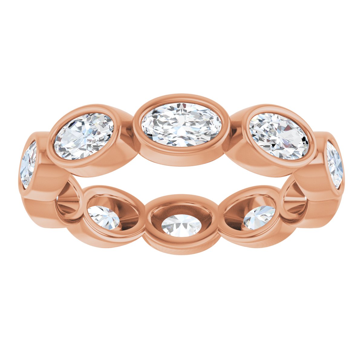 Bezel Oval Eternity Band