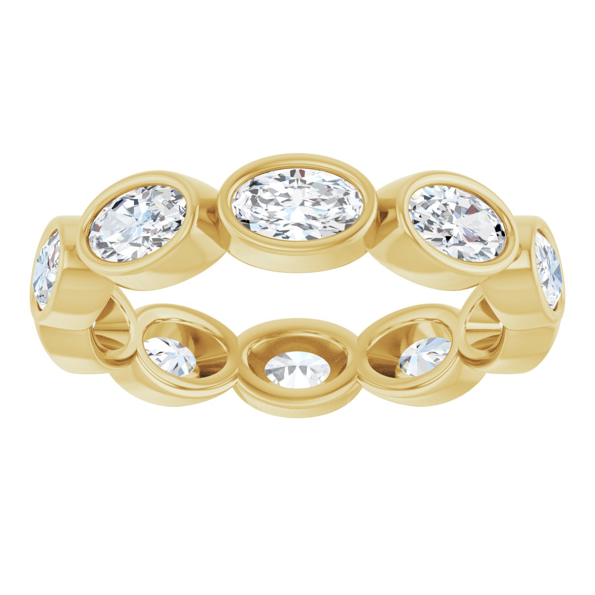 Bezel Oval Eternity Band