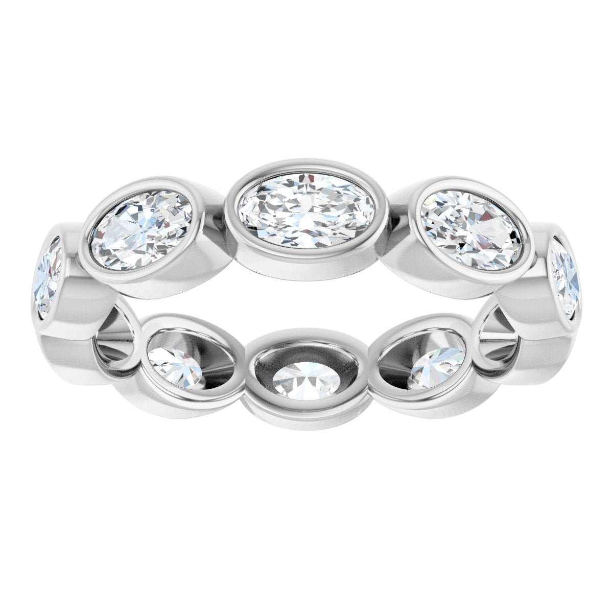 Bezel Oval Eternity Band