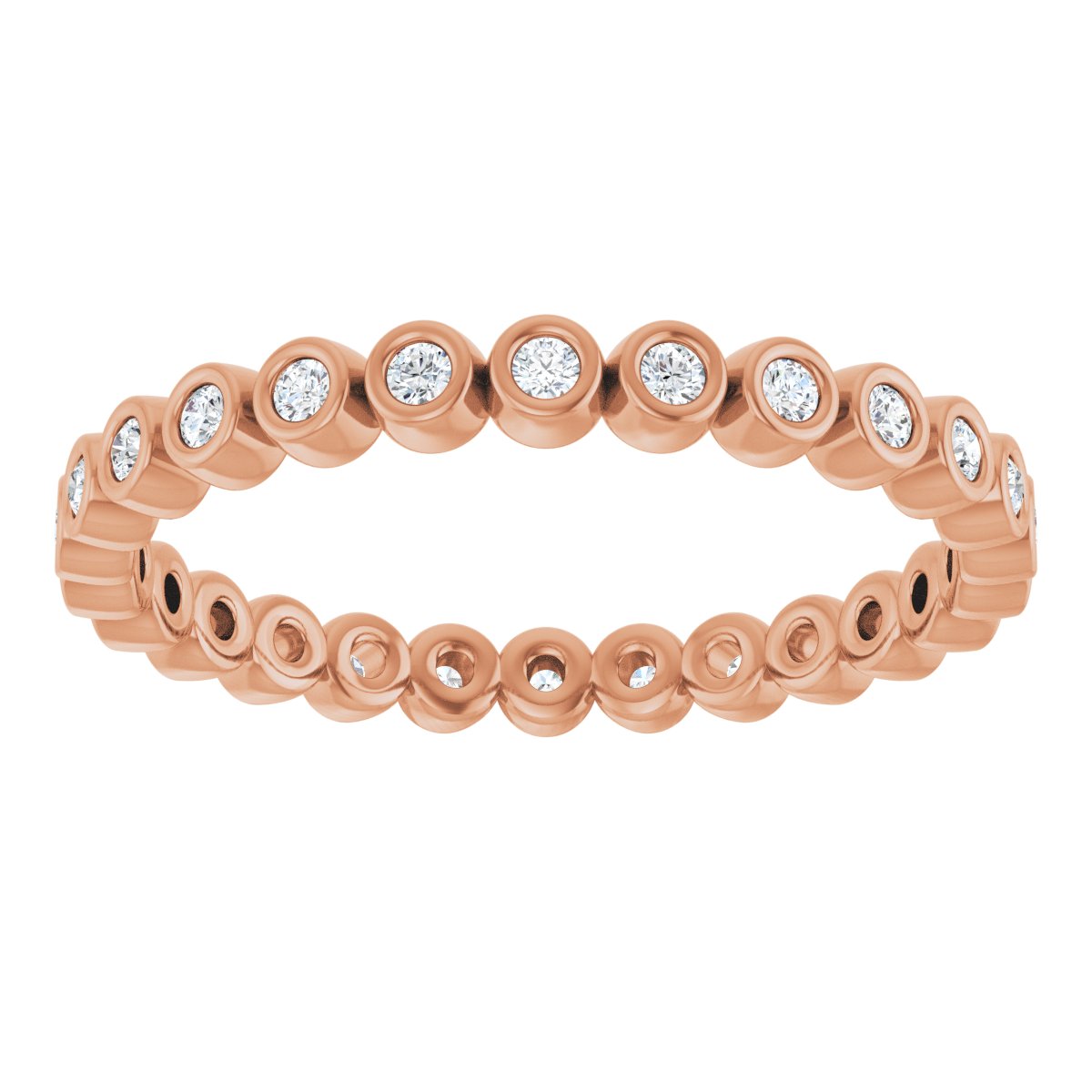 Bezel Round Eternity Band