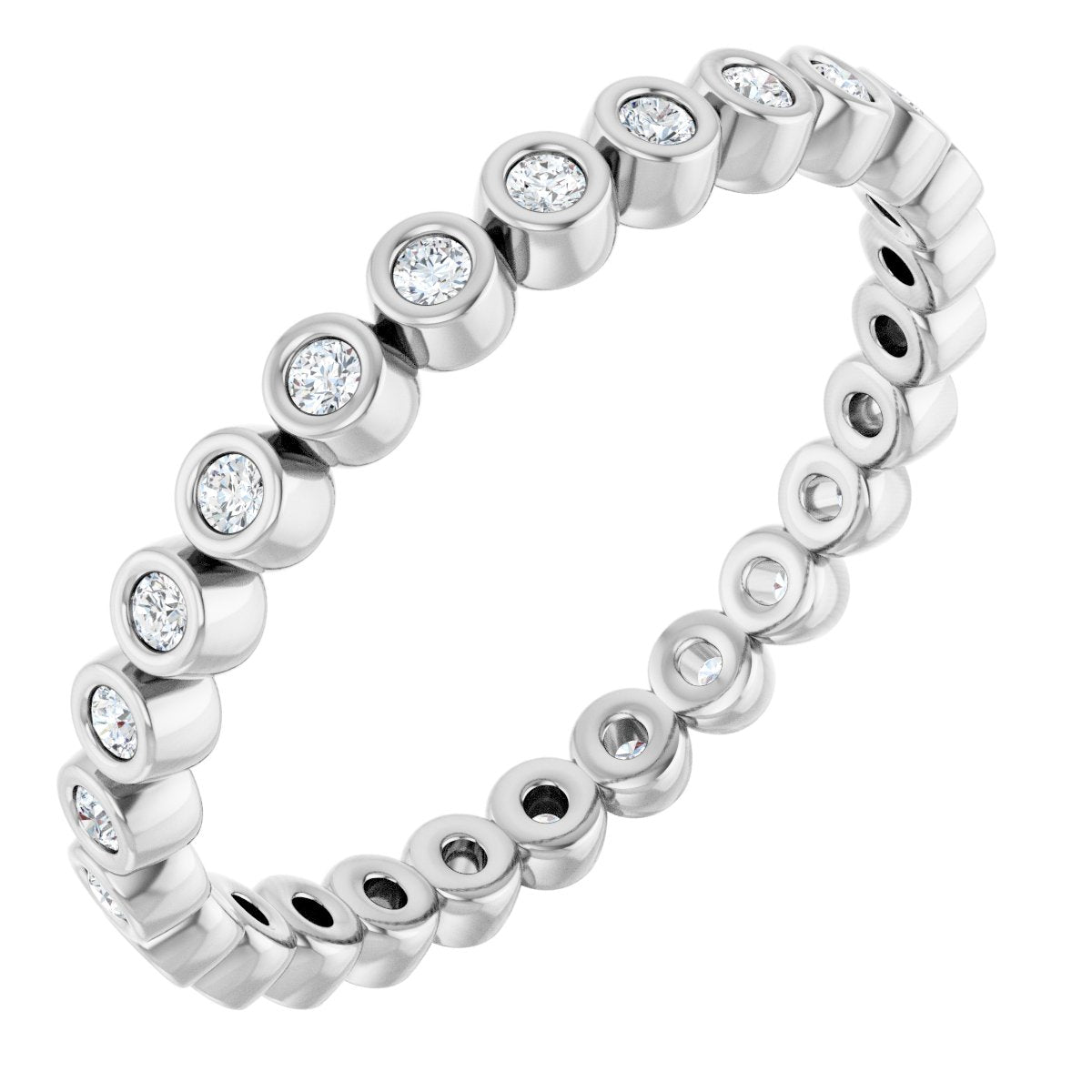 Bezel Round Eternity Band