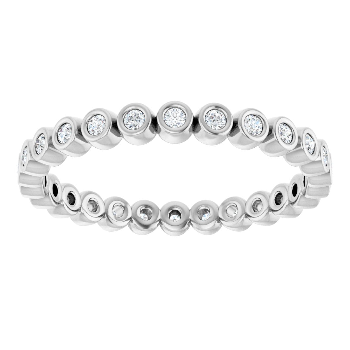Bezel Round Eternity Band