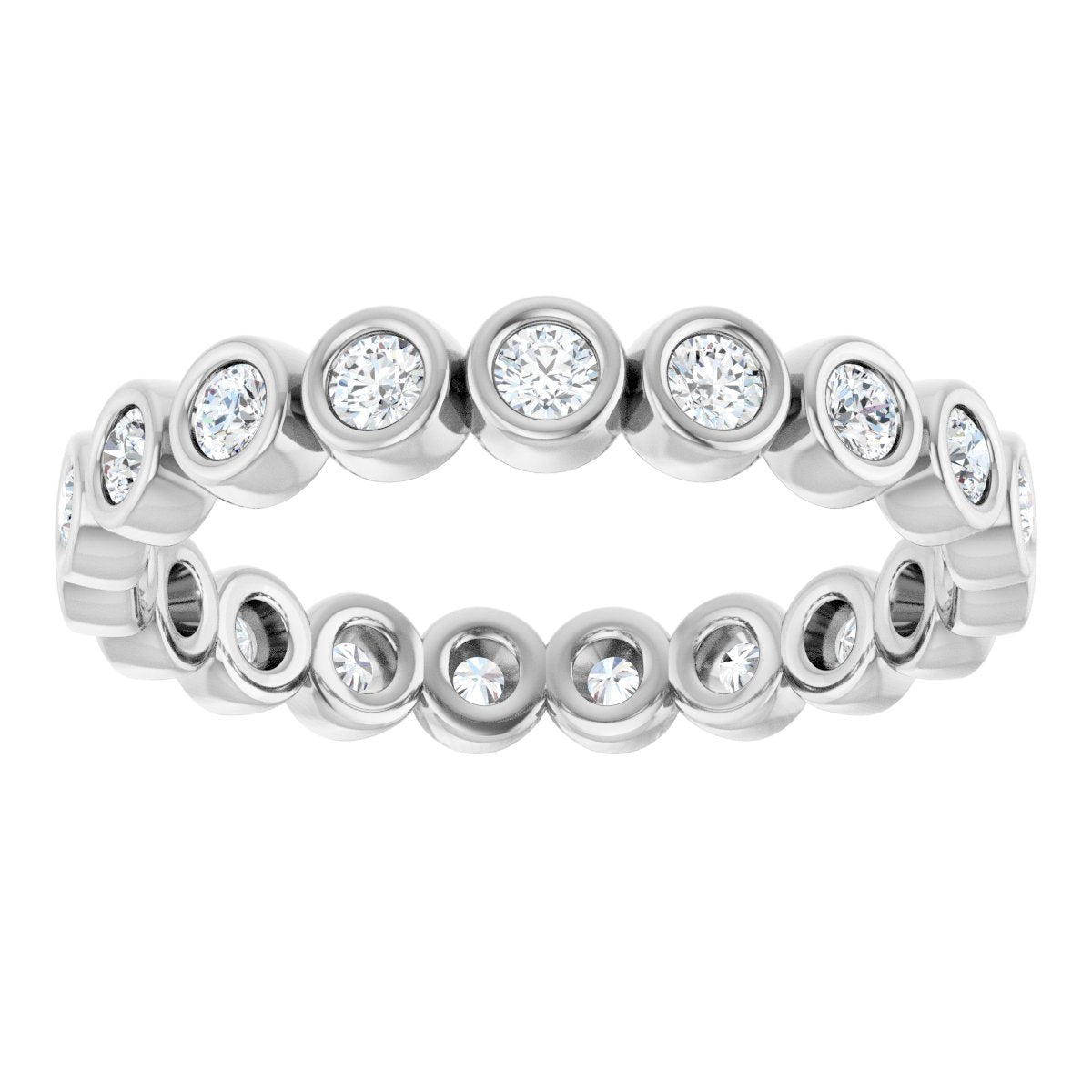 Bezel Round Eternity Band