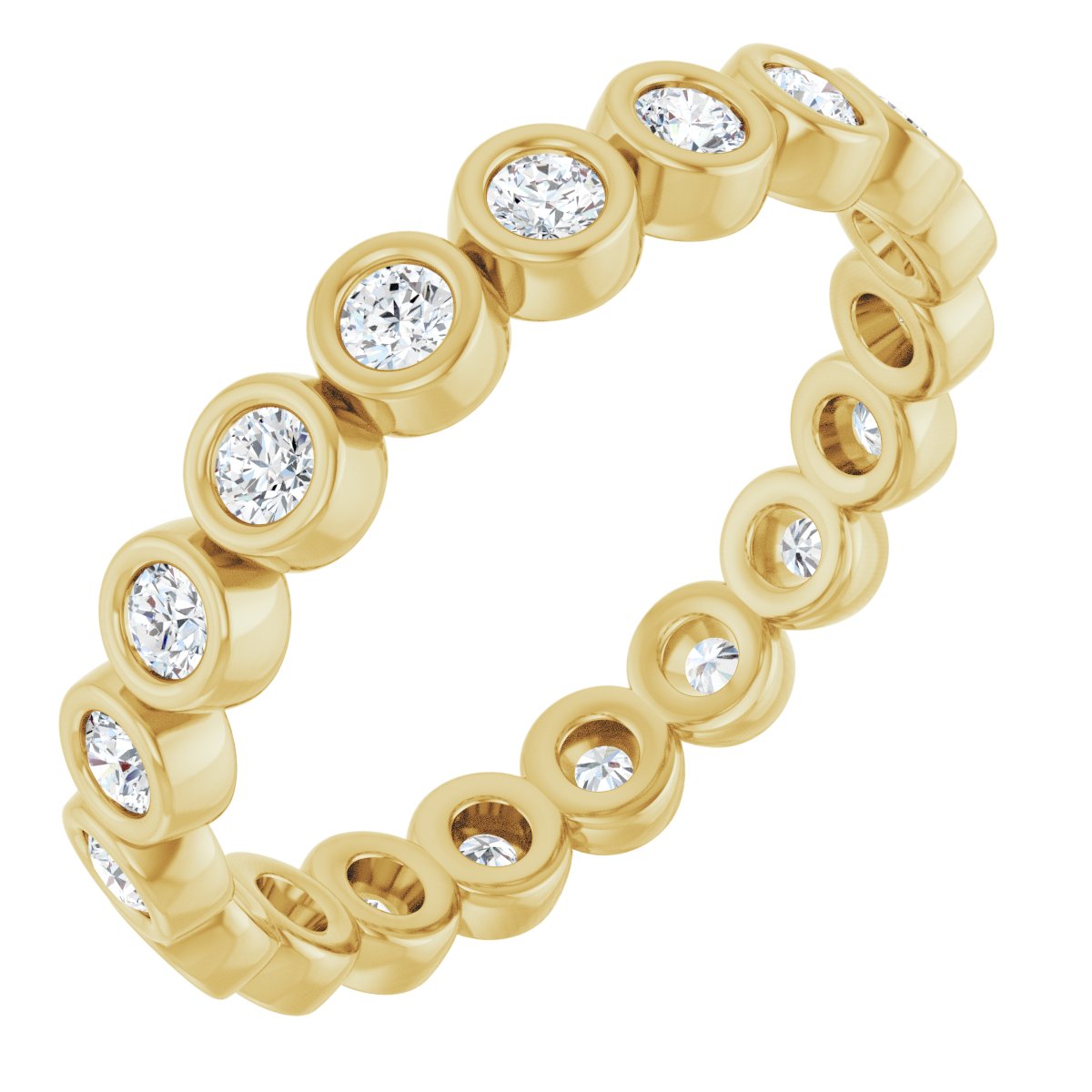 Bezel Round Eternity Band
