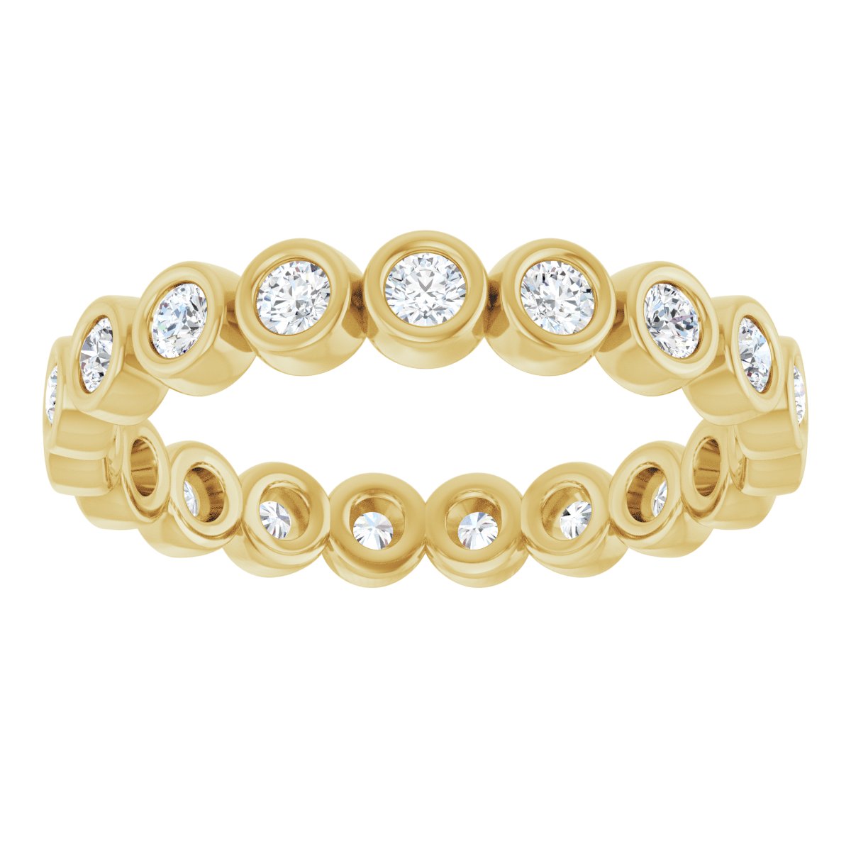 Bezel Round Eternity Band