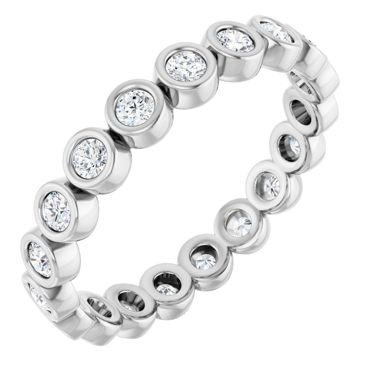 Bezel Round Eternity Band