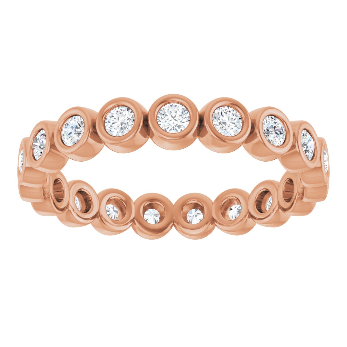 Bezel Round Eternity Band
