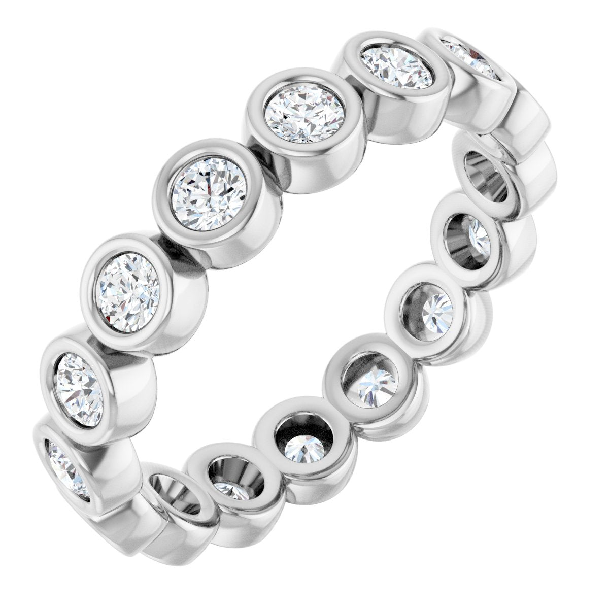 Bezel Round Eternity Band