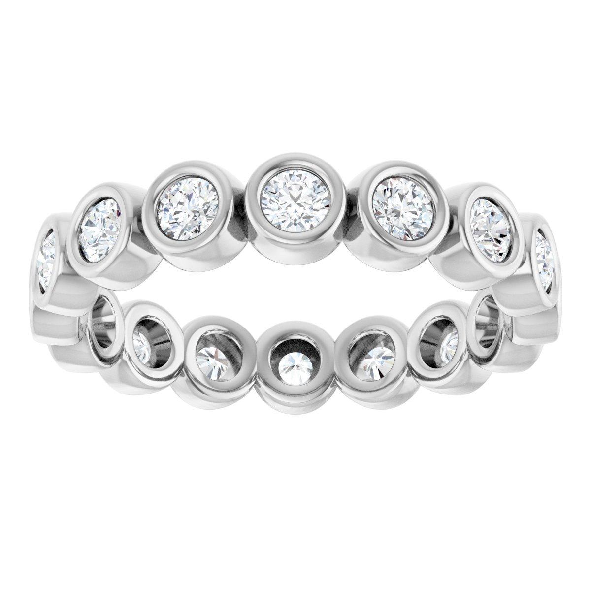 Bezel Round Eternity Band