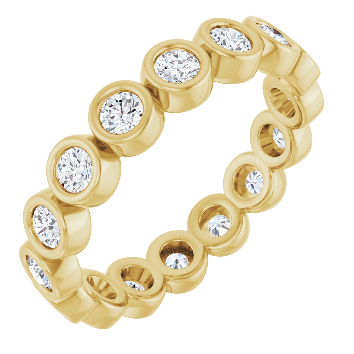 Bezel Round Eternity Band