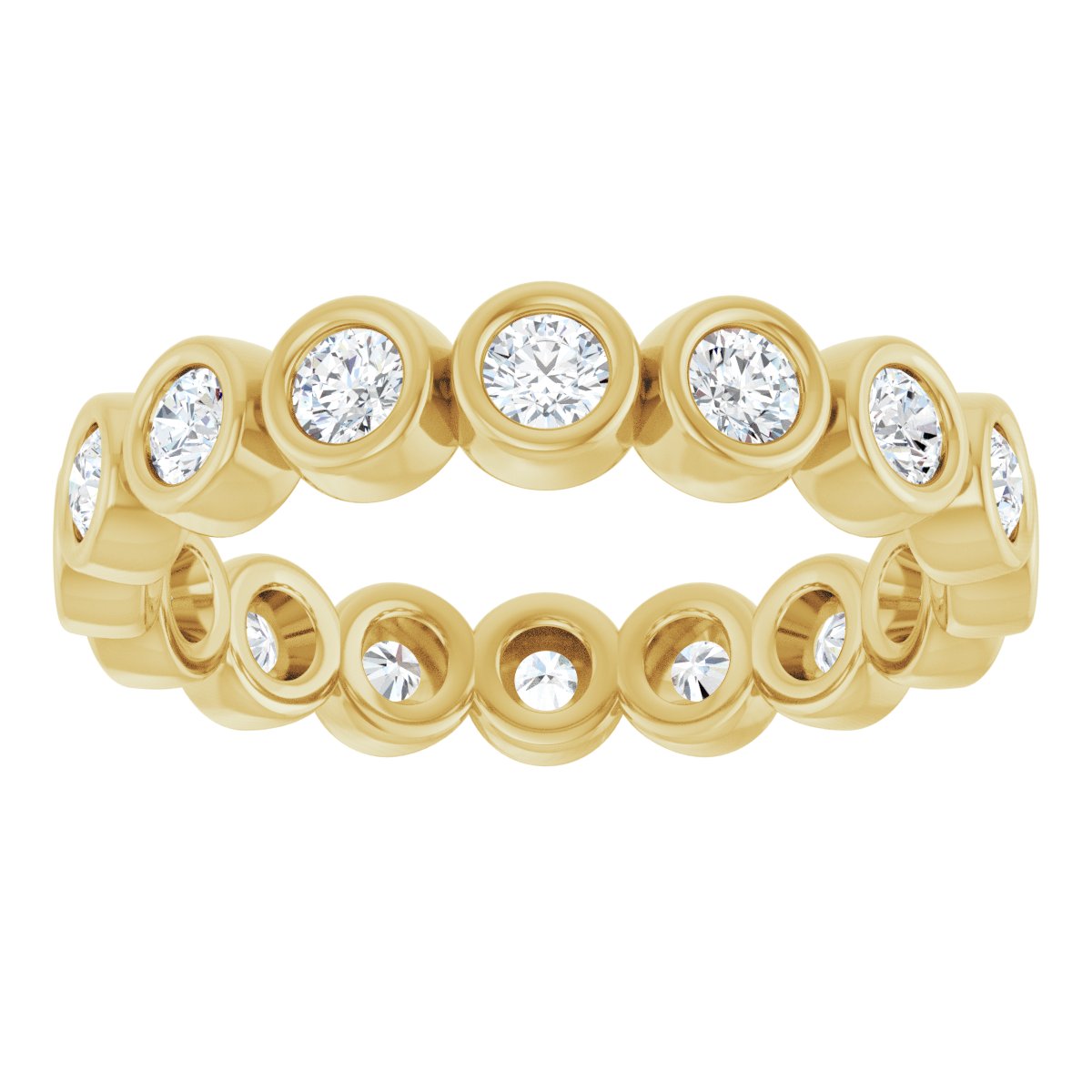 Bezel Round Eternity Band
