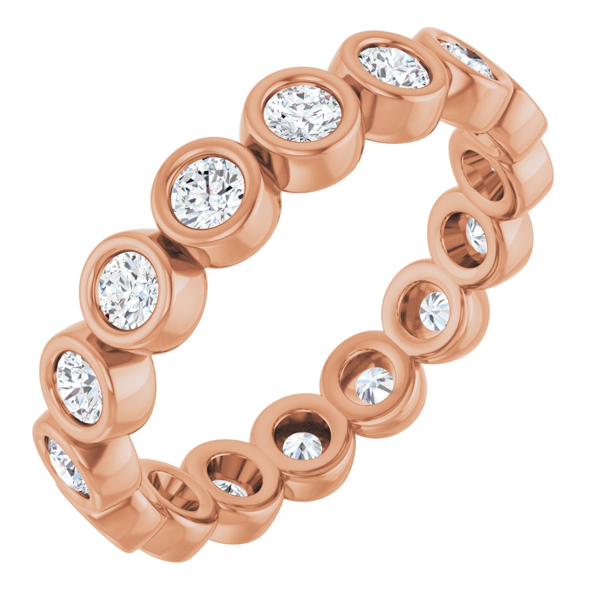 Bezel Round Eternity Band