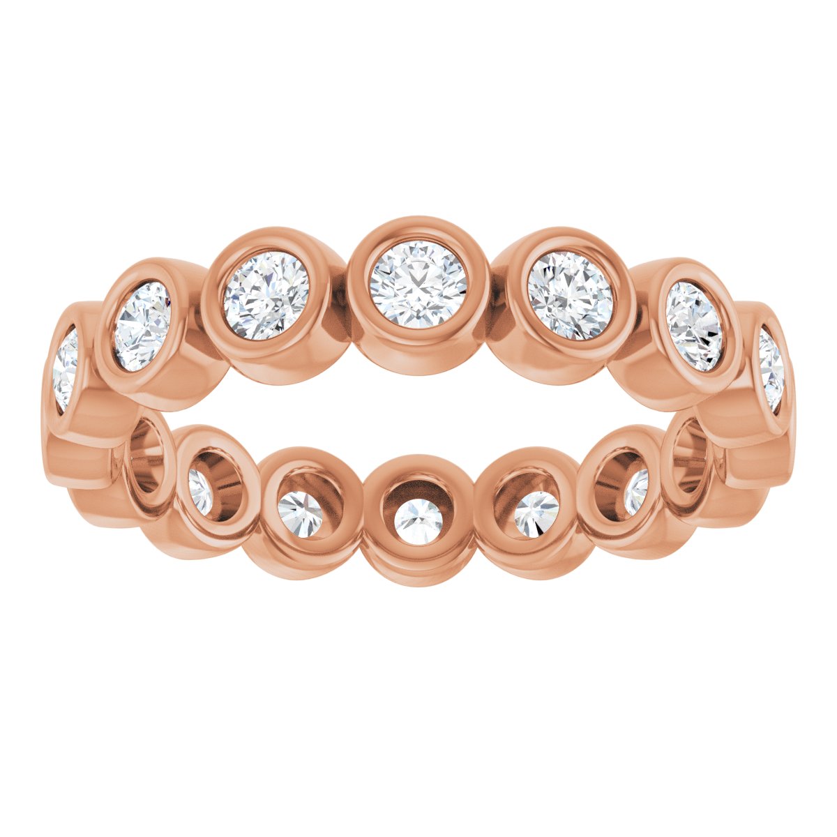Bezel Round Eternity Band