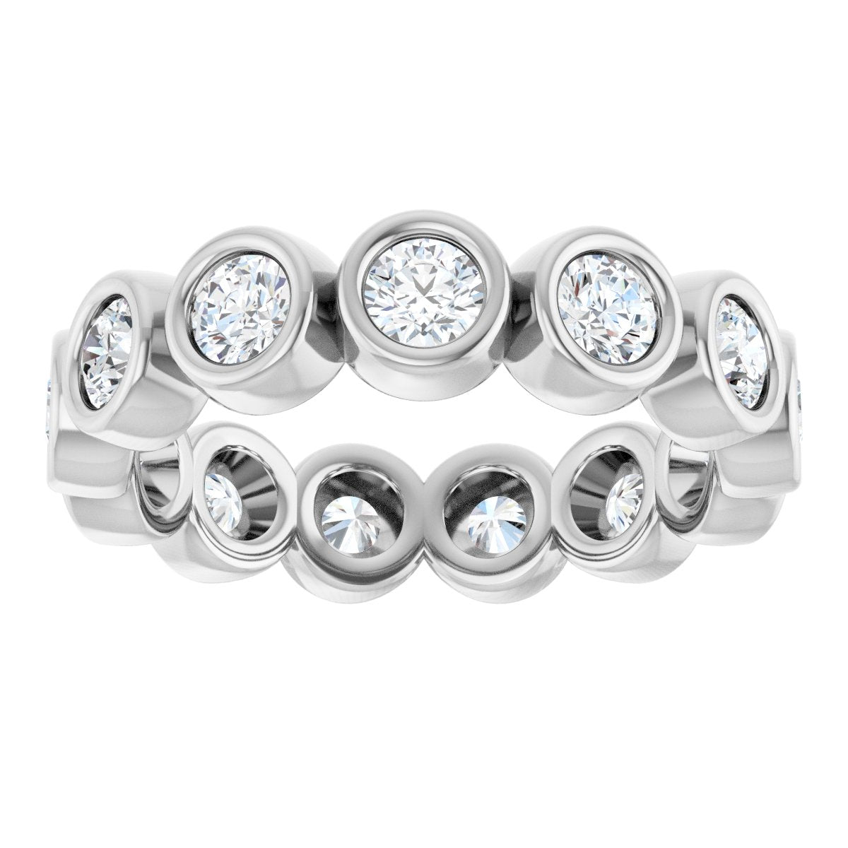 Bezel Round Eternity Band