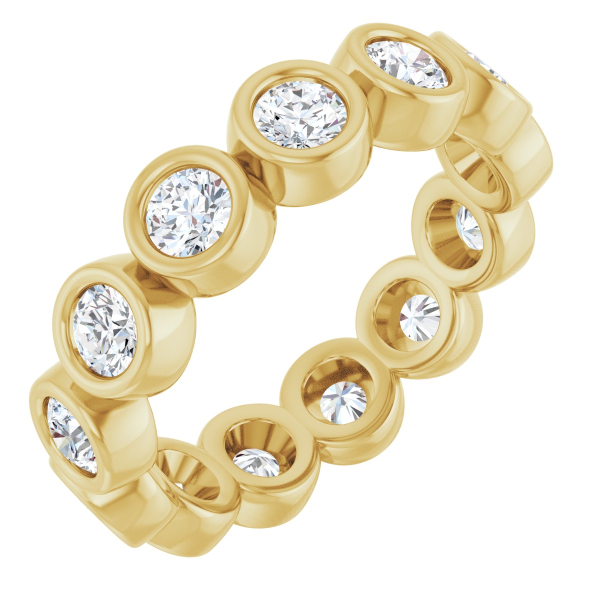 Bezel Round Eternity Band