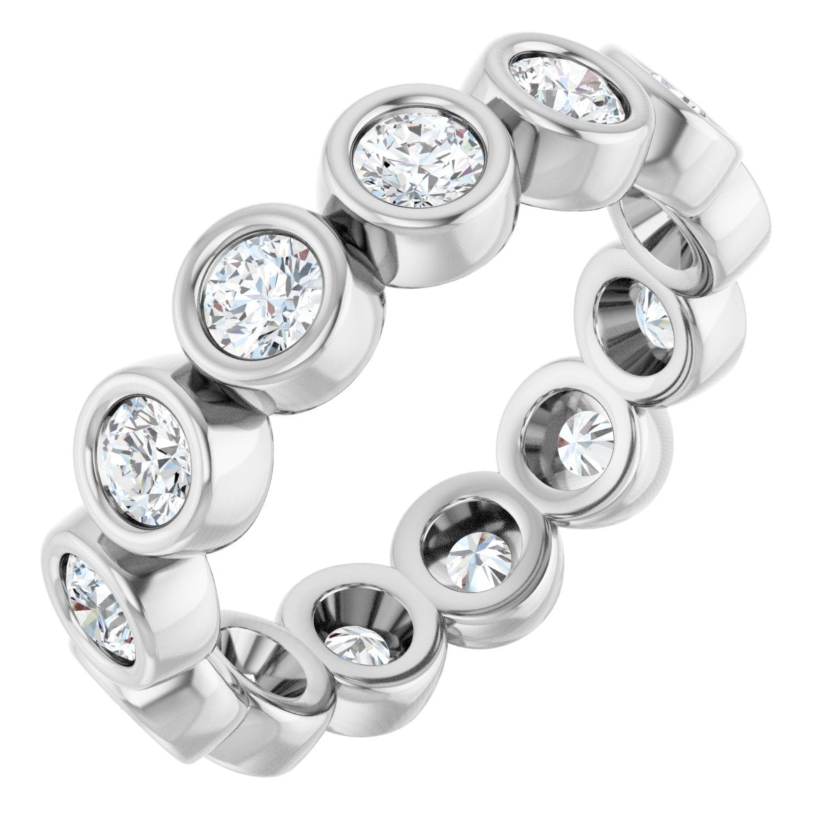 Bezel Round Eternity Band