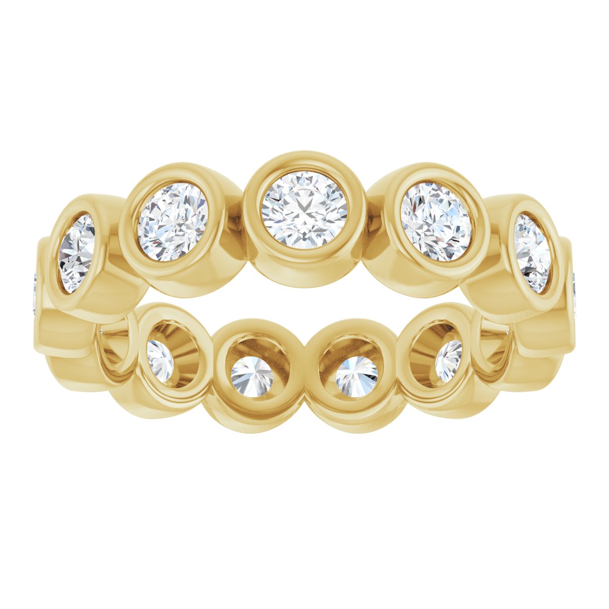 Bezel Round Eternity Band
