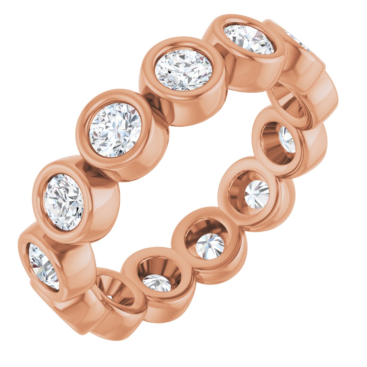 Bezel Round Eternity Band