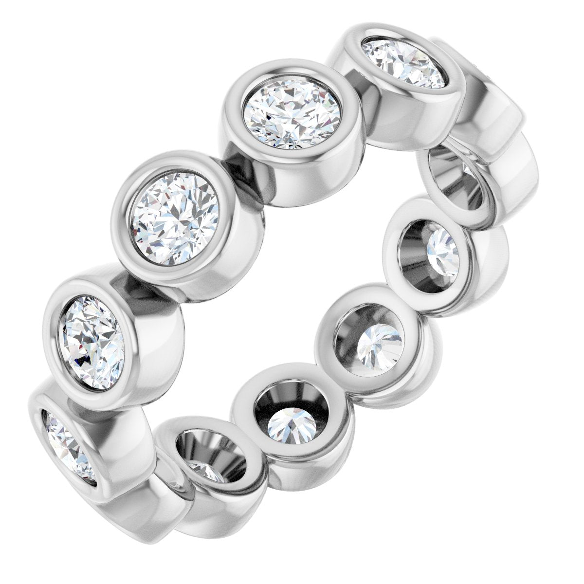 Bezel Round Eternity Band