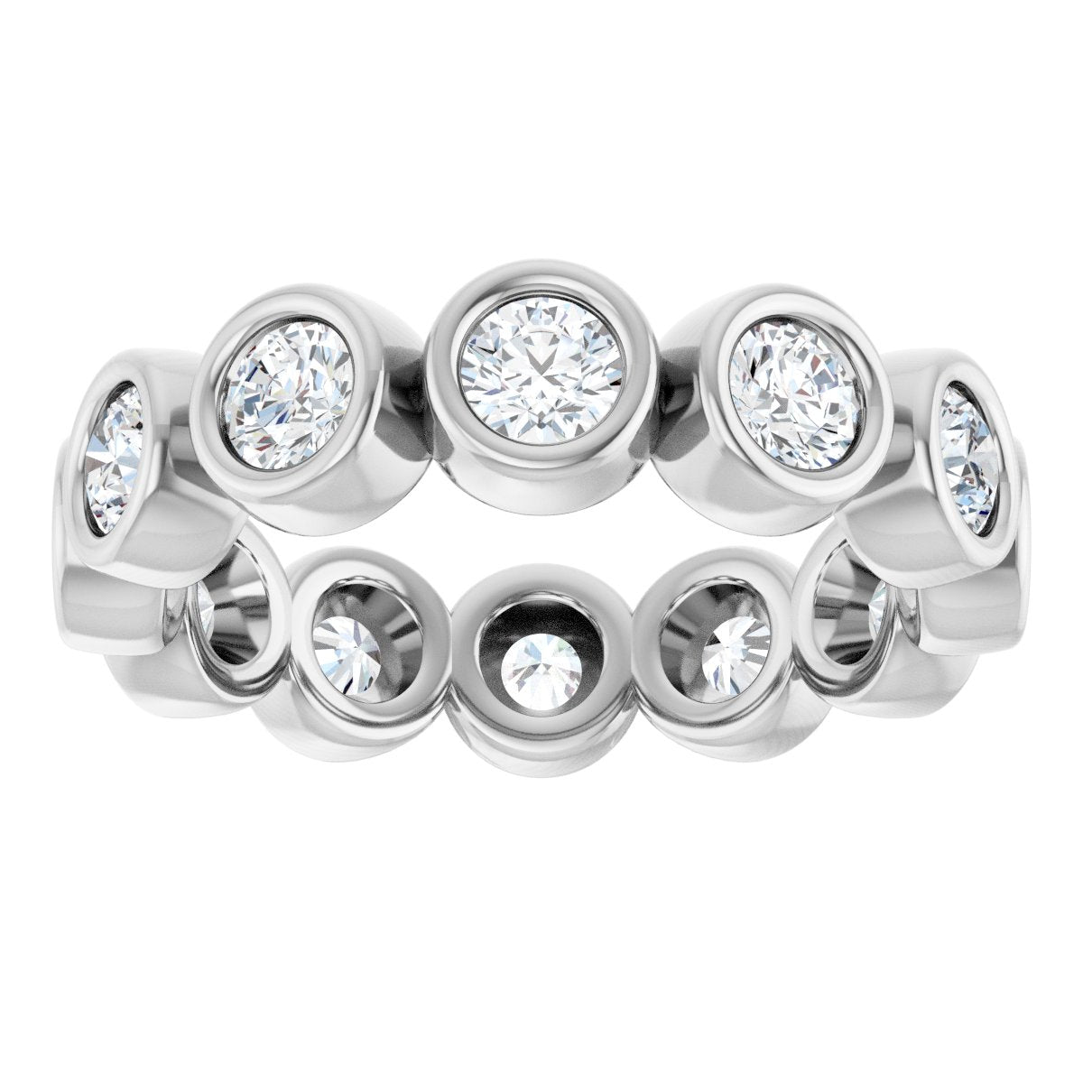 Bezel Round Eternity Band