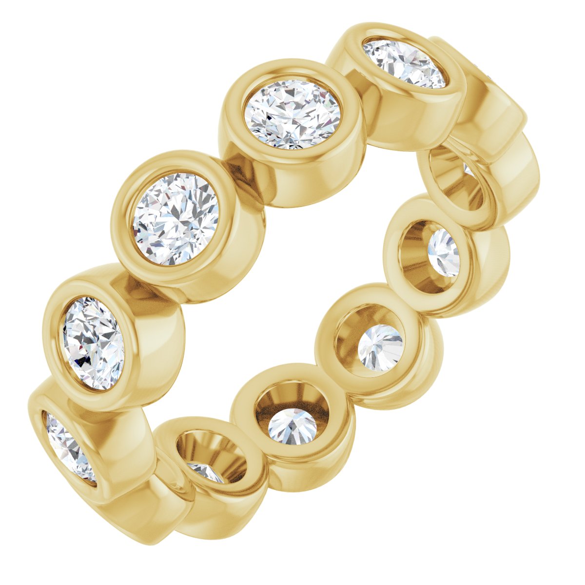 Bezel Round Eternity Band