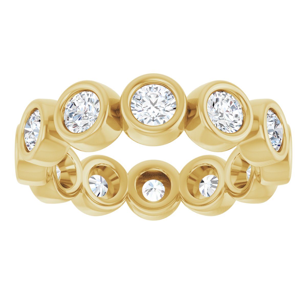 Bezel Round Eternity Band