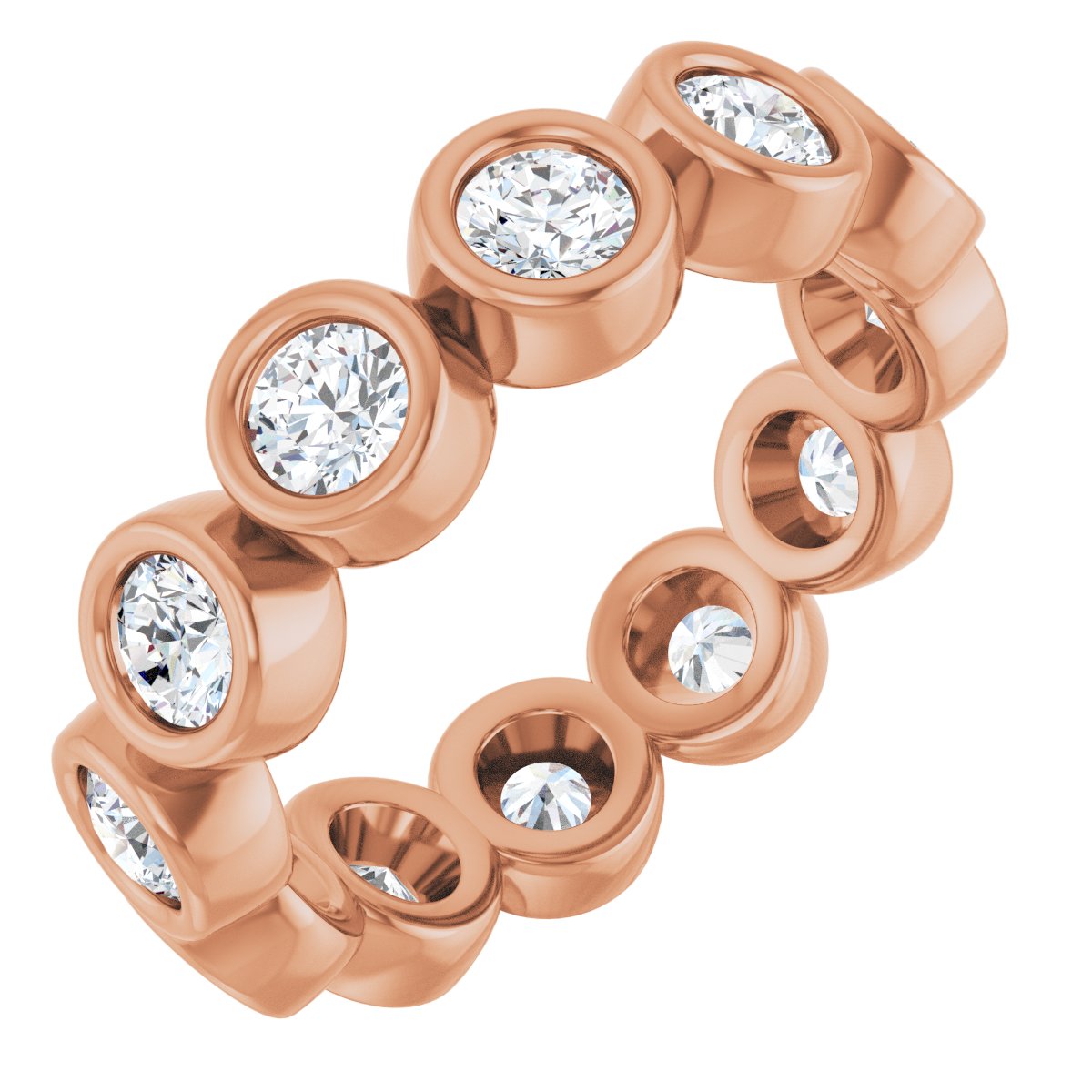 Bezel Round Eternity Band