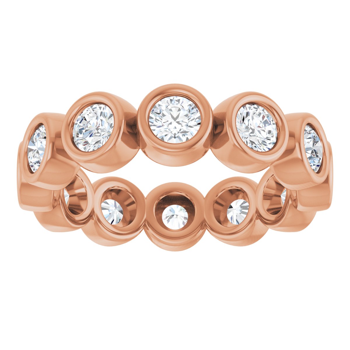 Bezel Round Eternity Band