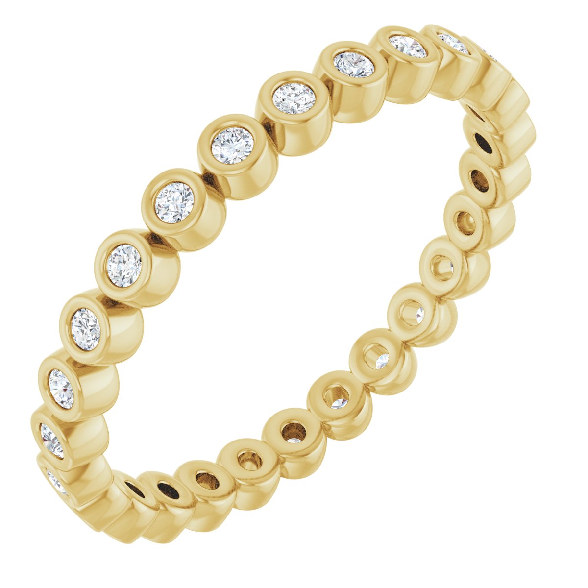 Bezel Round Eternity Band