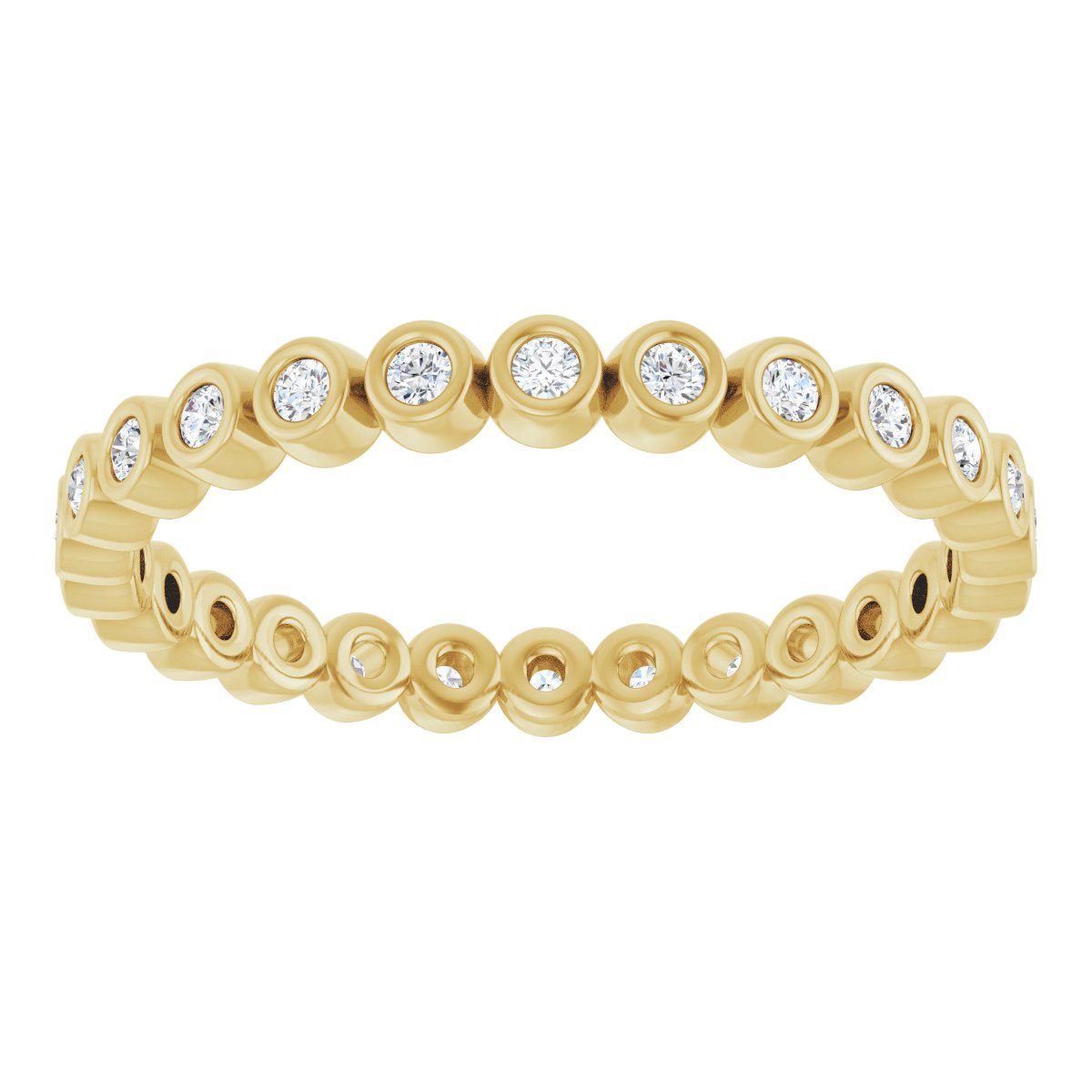 Bezel Round Eternity Band