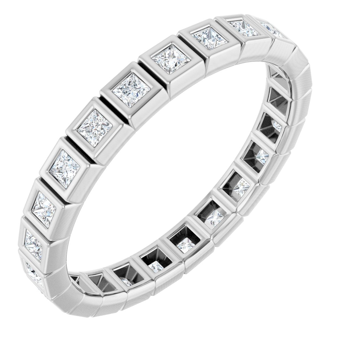 Bezel Square Eternity Band