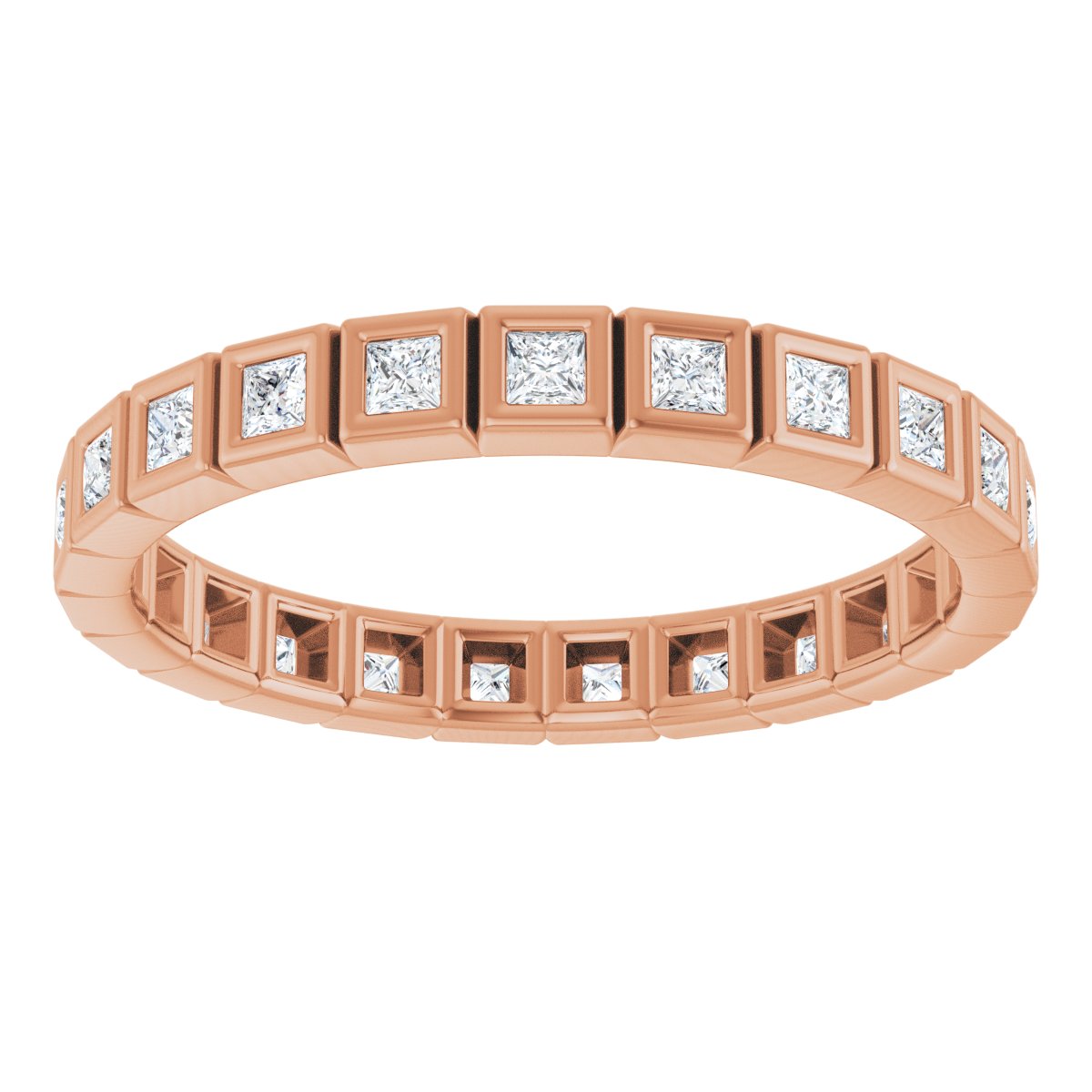 Bezel Square Eternity Band