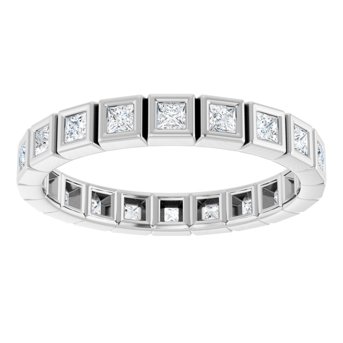 Bezel Square Eternity Band