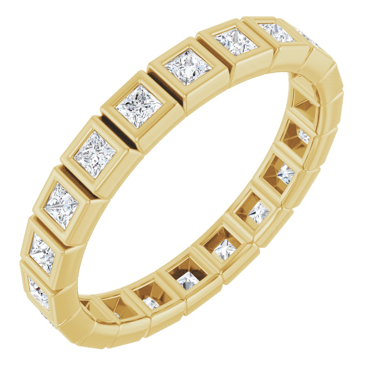 Bezel Square Eternity Band