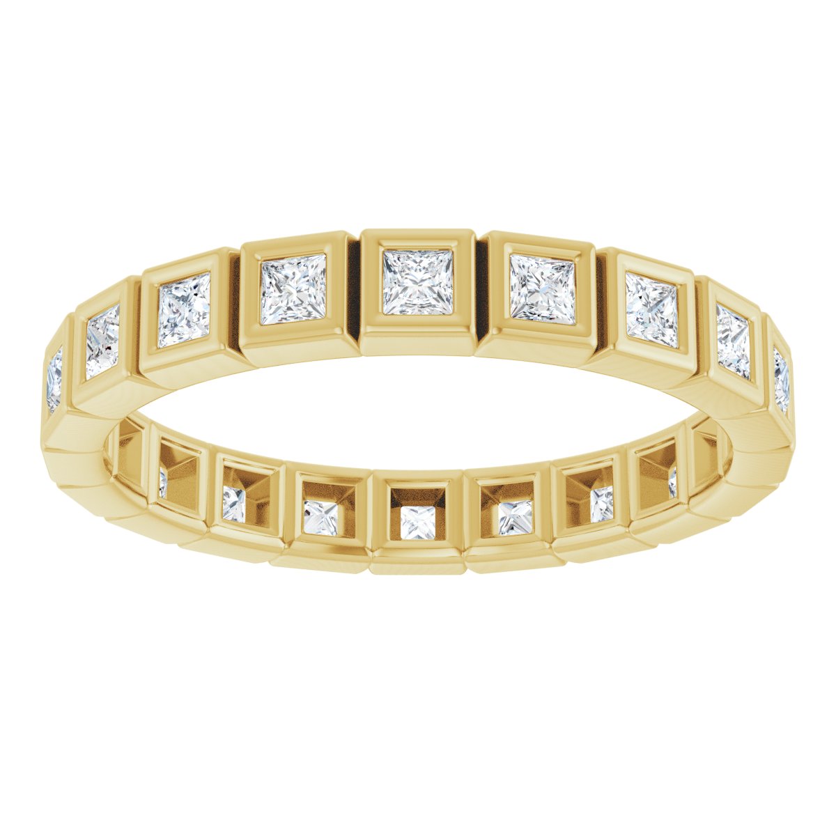 Bezel Square Eternity Band