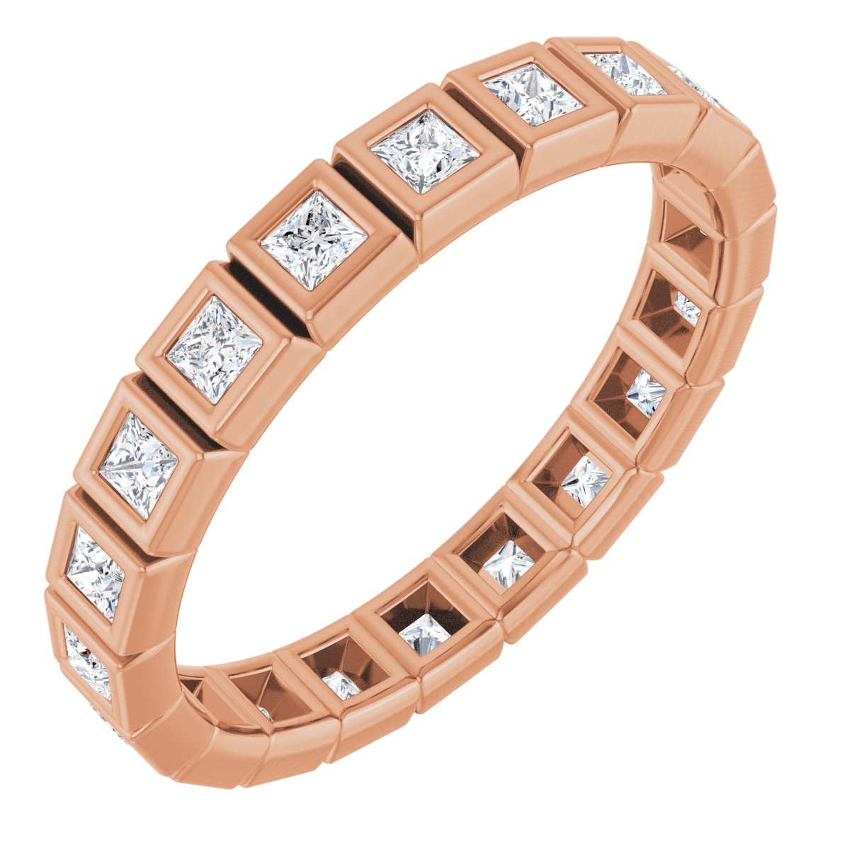 Bezel Square Eternity Band