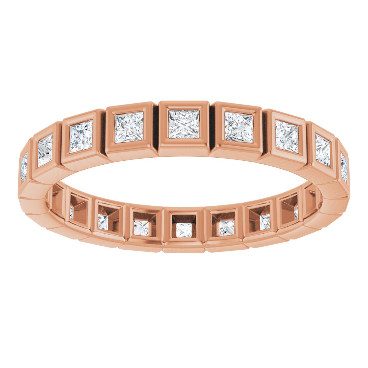 Bezel Square Eternity Band