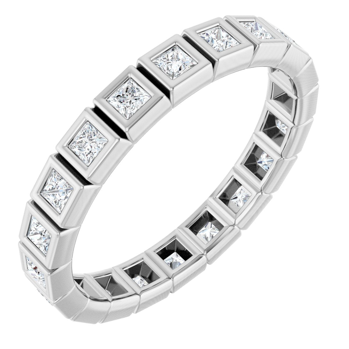 Bezel Square Eternity Band