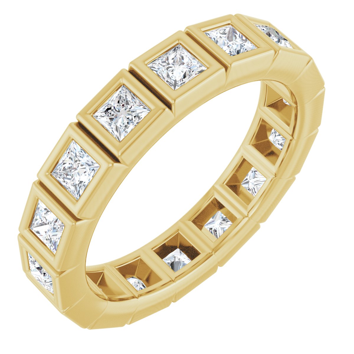 Bezel Square Eternity Band