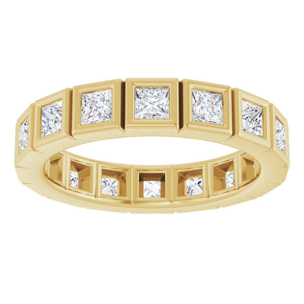 Bezel Square Eternity Band