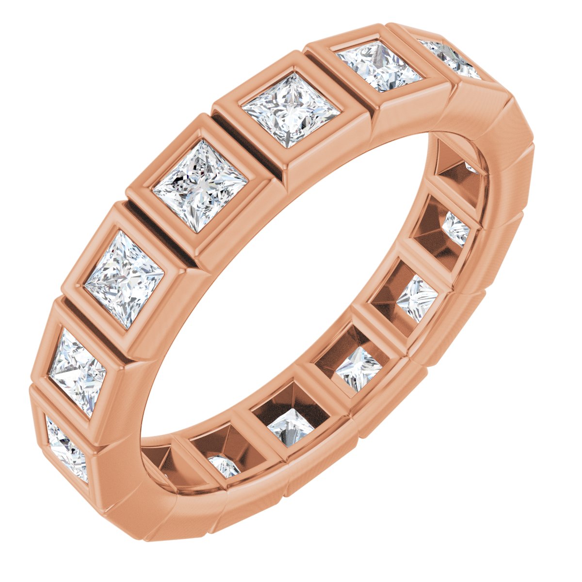 Bezel Square Eternity Band